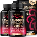 D-Mannose 2000mg with Cranberry 500mg & Hibiscus - Clinically Tested Strength for Urinary Tract Health - Supplement for Women - Bladder, Liver & Microflora Support - Made in USA - Vegan, Pack of 2 2