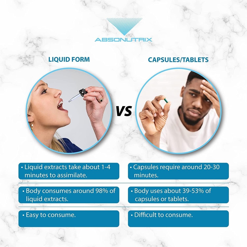 Absonutrix DIM (Diindolylmethane) Extract 593 mg, 4 Oz Bottle, 200 Potent Servings, Third-Party Tested Drops, Quick Absorption, Gluten-Free, Third-Party Tested, GMP-Certified, Non-GMO, Made in USA 5