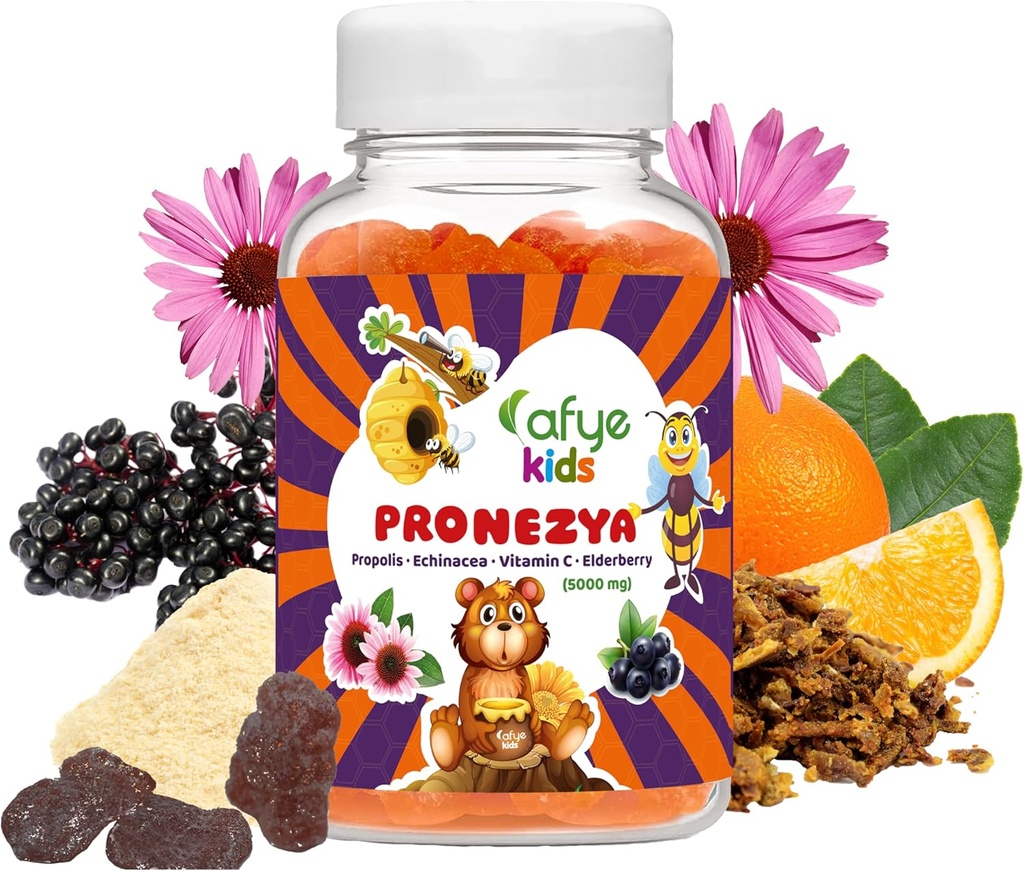 kids PRONEZYA Immune System Booster Gummies with Animal Shaped - Immune System Support Vitamins Supplement for Adults & Kids Propolis, Echinacea, Vitamin C, Elderberry, 5000mg-30 count(Pack of 1) 4