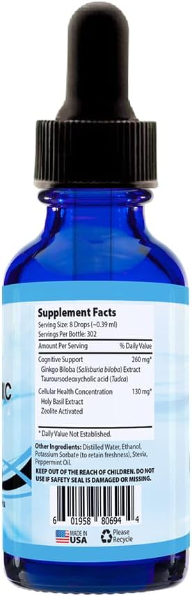 Absonutrix Zeolite Volcanic Activated with Tudca Advanced Formula 390 mg, 4 Oz Liquid, 302 Servings, Made in USA, Quick Absorption,Non-GMO, GMP Certified Facility, Cruelty-Free Products 3