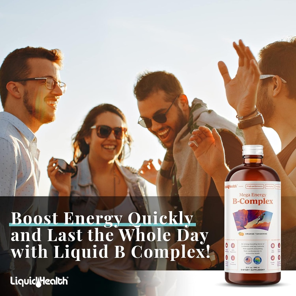 LIQUIDHEALTH Liquid Multivitamin for Kids Children and B Complex Liquid Super Energy Boost B Vitamins Supplements 4