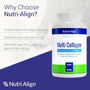 Nutri-Align Multi Collagen | 120 Collagen Peptides Capsules - 600mg Bovine Collagen & 400mg Marine Collagen per Serving | Collagen for Women Hair, Skin & Nails with Vitamins & Amino Acids | Sugar Free 4