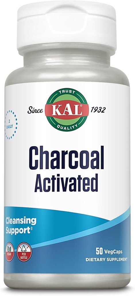 KAL Charcoal 280mg - 50 Capsules 2