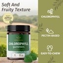HERBAMAMA Chlorophyll Detox Gummies - 50mg Sodium Copper Chlorophyllin Internal Deodorant for Body Odor Support - Vegan, Non-GMO Antioxidant Supplement - 90 Pectin-Based Apple-Flavored Chews 5