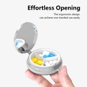 Pill Box 3 Compartment,Small Pill Case for Purse or Pocket,Cute Medicine Organizer,Portable Pill Container Holder to Hold Vitamins, Medication, Fish Oil and Supplements，Unique Design Gifts 3