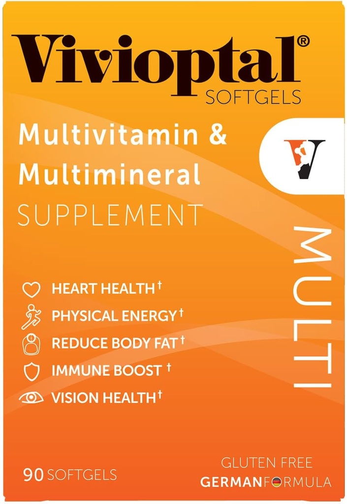 Vivioptal Multi, 90 Softgels (1 Year Supply), Multivitamin & Multimineral, Gluten Free, German Formula 4