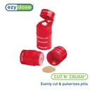 EZY DOSE 3 Compartment Pill Crusher, Cutter and Grinder, Daily Usage, Safely Cut Pills, Vitamins, Tablets, Accurate and Easy Cutting, Stainless Steel Blade, Removable Drinking Cup, Red, BPA Free 5