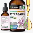 BIO KRAUTER Astragalus Tincture - Astragalus Root Liquid Extract for Immune Support - Alcohol and Sugar Free - High Absorption - Vegan Drops 2 Fl.Oz. 2