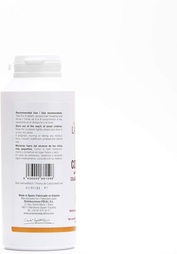 Ana Maria Lajusticia -- 3 Pack High Absorption Collagen Pills with Magnesium. Healthy Skin, Nails, Hair and Ligaments. Natural Supplement, 450 Tablets. 4