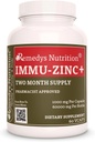 Remedy's Nutrition Immu-Zinc + | 1,000 mg, 60 Vegan Capsules Dietary Supplement | Two Month Supply | Also Contains Elderberry, Licorice & Oregano 2
