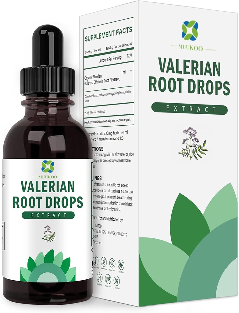 Valerian Root Liquid Drops Valerian Root Extract Liquid Valeriana officinalis, Herbal Supplement,Support Sleep, Calm and Stress Relief,1-Ounce 2