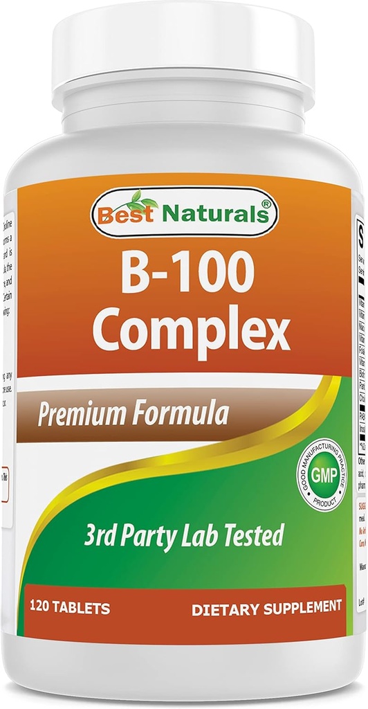 Best Naturals B-100 Complex for adults, 120 Tablets 2