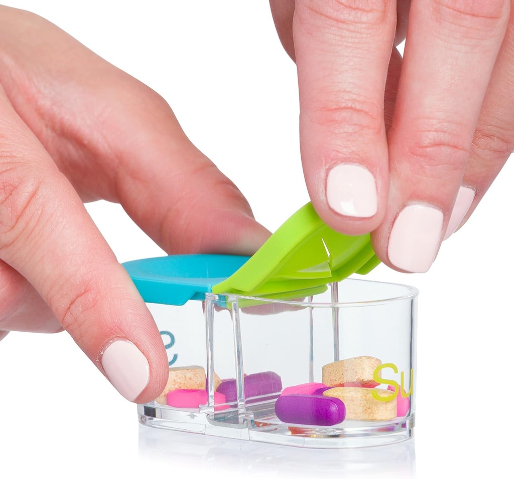 Sagely Smart XL Weekly Pill Organizer - Sleek AM/PM Twice a Day Pill Box with Free Smartphone Reminder App and 7 Day Travel Containers (Large Enough to Fit Fish Oil and Vitamin D Supplements) 3