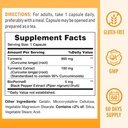 Vitamin World Turmeric Curcumin 1000mg, BioPerine Black Pepper Extract for Better Absorption, 95% Curcuminoids, Turmeric Supplement for Antioxidant & Joint Support, Gluten-Free, 60 Capsules 3