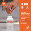 NBI Brain Blend for Memory, Focus, Concentration, Cognitive Function for Men & Women | Caffeine-Free with ALCAR, Alpha Lipoic Acid, Huperzine A, Turmeric | Nootropic | 120ct Capsules 5