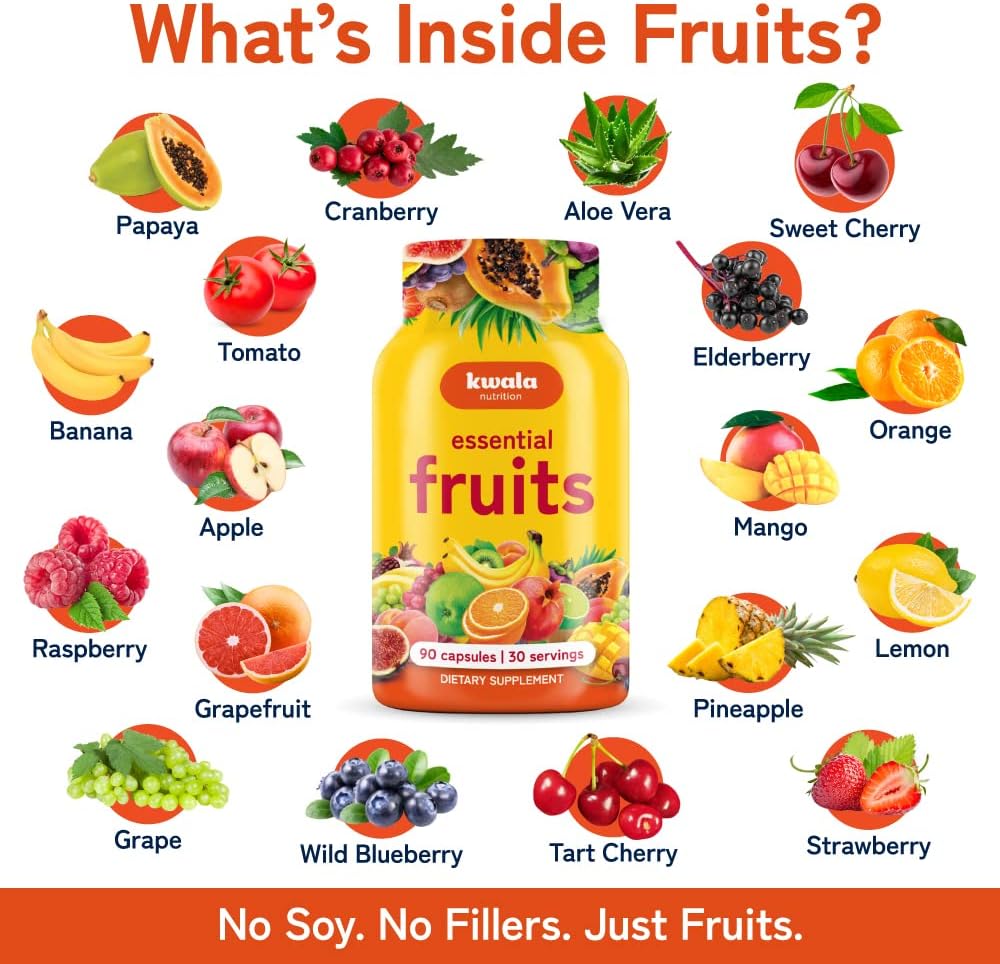 Fruit and Veggies Supplement - 180 Capsules Total - Non GMO, Soy Free (Pack of 2) 4