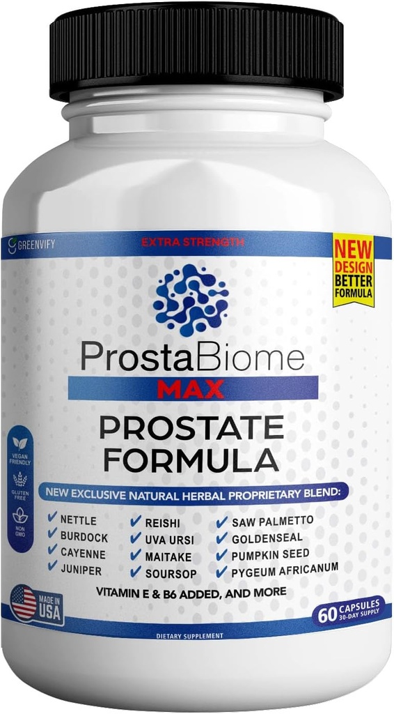 ProstaBiome Max Prostate Support Formula, Natural Herbal Blend with Saw Palmetto, 60 Capsules, 30-Day Supply (1) 2