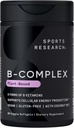 Sports Research® Vitamin B-Complex - Full Spectrum of B Vitamins with Methylated B12 & Folate - Gluten Free · Plant-Based · Non-GMO · Vegan-Friendly Formula - 60 Veggie Softgels 2