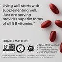 Sports Research® Vitamin B-Complex - Full Spectrum of B Vitamins with Methylated B12 & Folate - Gluten Free · Plant-Based · Non-GMO · Vegan-Friendly Formula - 60 Veggie Softgels 5