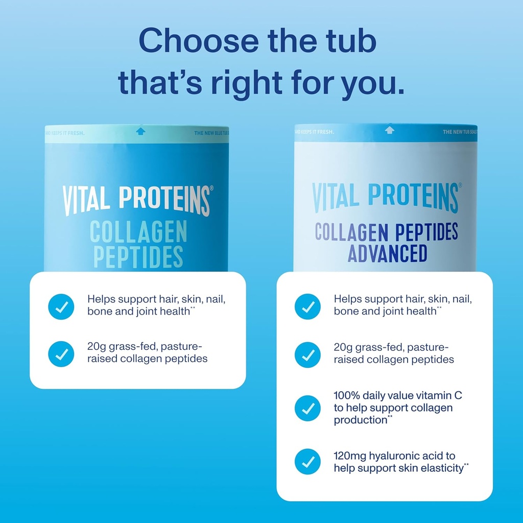 Vital Proteins Collagen Peptides Powder, Hydrolyzed Collagen Peptides Unflavored, Bundle 9.33oz (2 Pack) 5