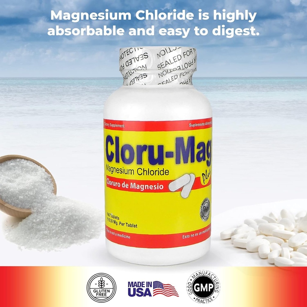 Magnesium Chloride - 140 Tablets (Cloruro de Magnesio) 6