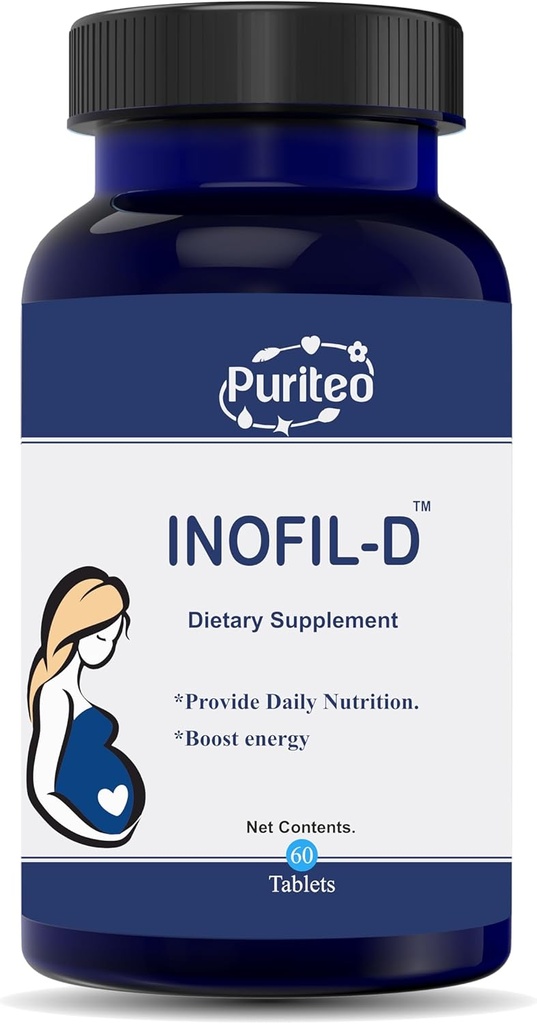Inofil-D Energy Boost Tablets for Women, Gluten-Free, Vegetarian - (60 Tablets, Pack of 1) 2