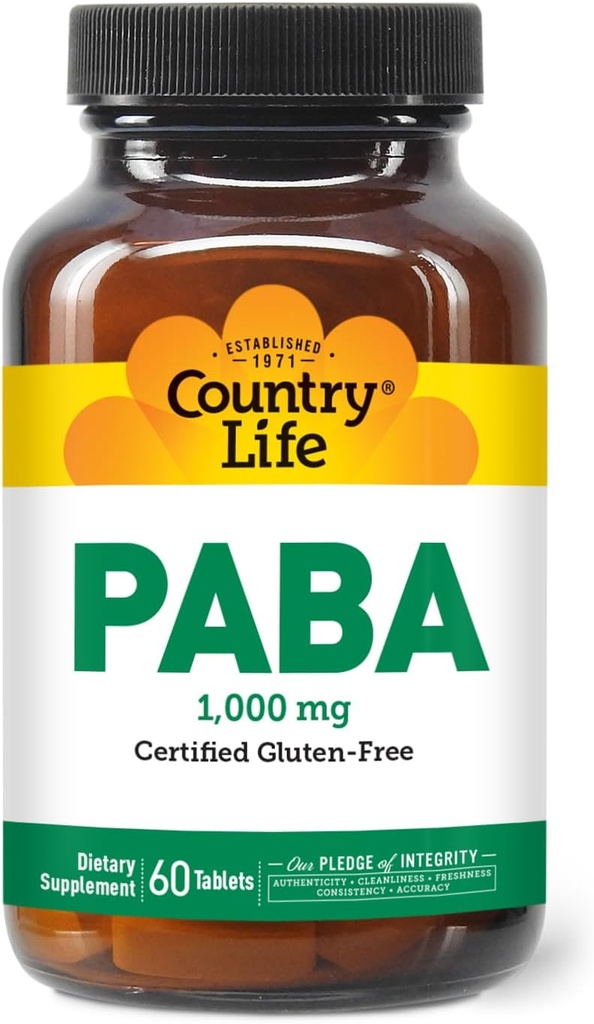 Country Life, Paba 1000Mg, 60 Count 2