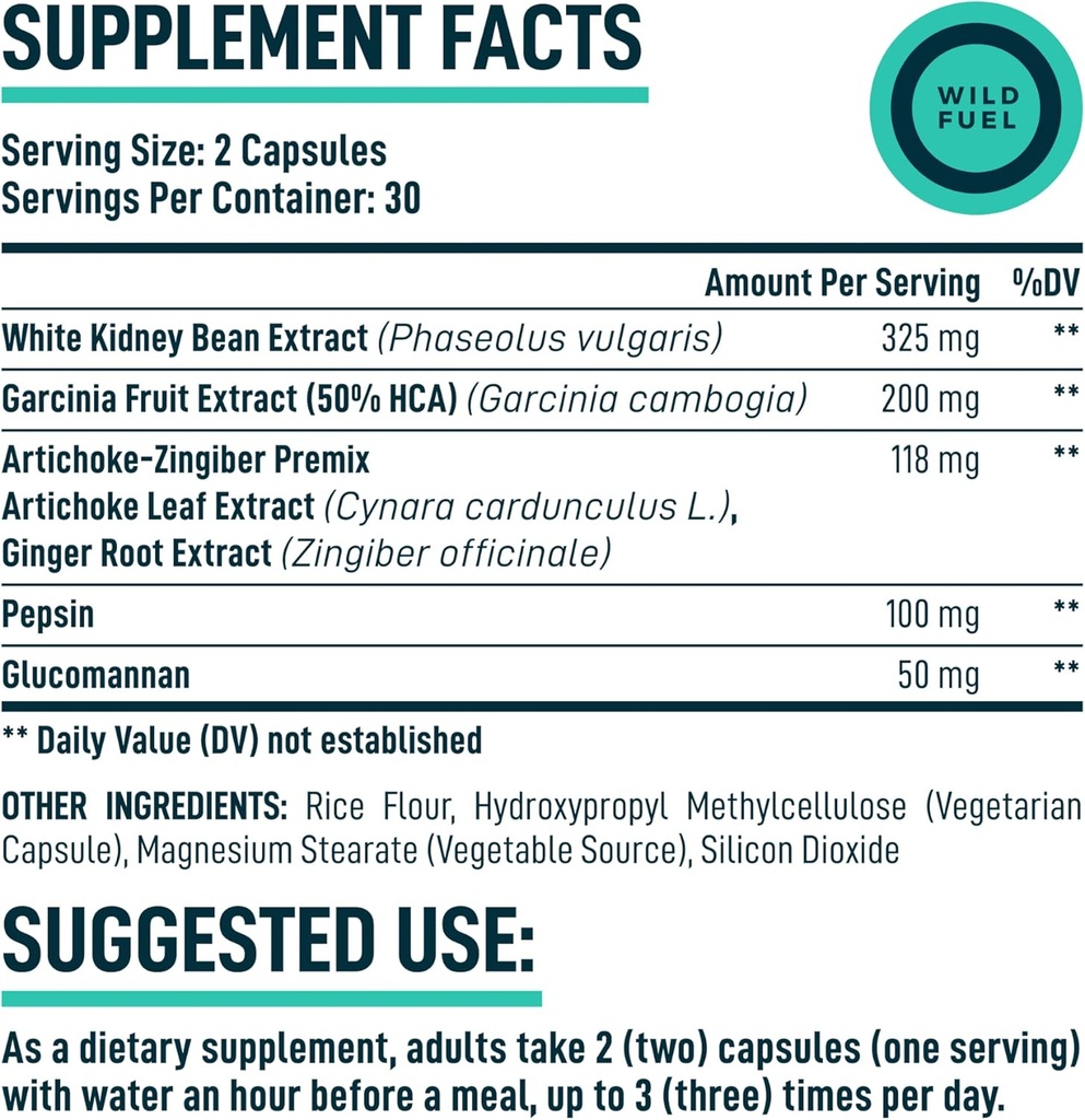 WILD FUEL Digestive Enzyme and Appetite Suppressant Diet Support Bundle 4