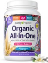 Purely Inspired All-in-One Vegan Protein Powder for Men & Women, French Vanilla (16 Servings) - Plant-Based Organic Protein Powder for Shakes & Smoothies - Gluten-Free Nutritional Meal Replacement 2