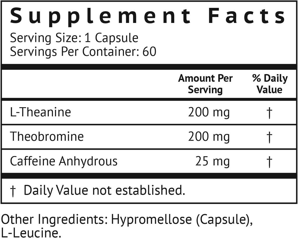VitaMonk Low Dose Caffeine and Theanine - No Jitters, No Crash- Microdose of Caffeine L Theanine Pills with Caffeine Theanine and Theobromine - 25mg of Caffeine, Caffeine Pills L Theanine - 60 Caps 3