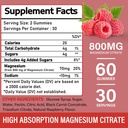 Magnesium Citrate Gummies | Magnesium Supplement for Women | High Absorption Magnesium Supplement | Vegan, Non-GMO Magnesium Gummies | 120 Raspberry Flavor (Pack of 2) 3