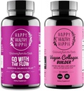 Happy Healthy Hippie Vegan Collagen Builder w/Hyaluronic Acid & Go with The Flow Hormone Balance for Women 2