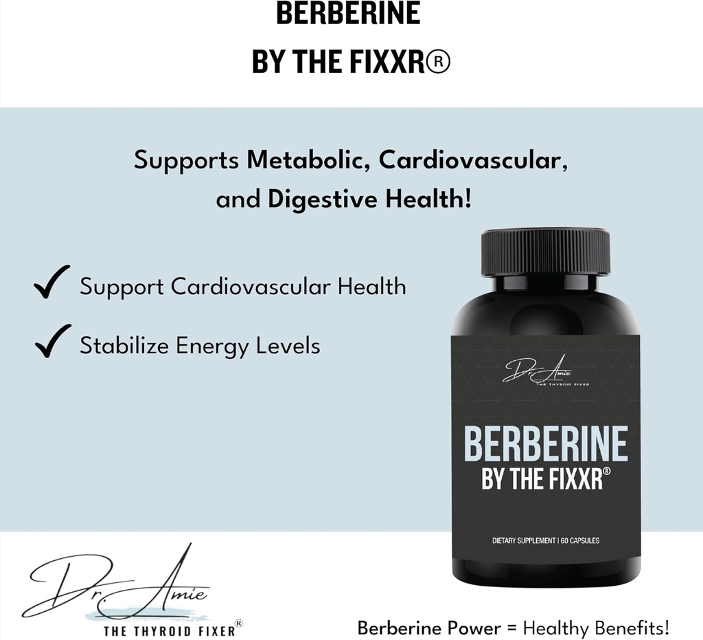 Berberine HCI by Dr. Amie | 1200 mg Berberine per Serving | 30 Day Supply, 60 Capsules 4