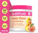 BelliWelli Fiber Supplement for Women & Men – Premium Daily Fiber Powder from Organic Acacia with Added Collagen, Electrolytes & Probiotics – No Bloat, Constipation & Gut Health Support (Peach Mango) 2