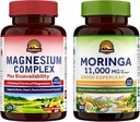 Vitalitown Magnesium + Moringa Bundle (Pack of 2) | Magnesium Complex (Item 1) & Moringa (Item 2) | 120 Magnesium Capsules & 90 Moringa Capsules 2