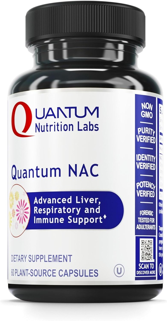 Quantum Nutrition Labs NAC - N-Acetyl-L-Cysteine, Liver & Immune Support, NAC Supplement, N-Acetyl Cysteine, 300mg NAC Per Capsule - 60 Vegetarian Capsules 2
