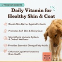 Natural Dog Company Skin & Coat Supplement for Dogs – Omega 3 Salmon Oil, Biotin & Vitamin E Support Shiny Coat, Healthy Skin & Normal Shedding, Promotes Comfort from Occasional Itch, 90 Count 4