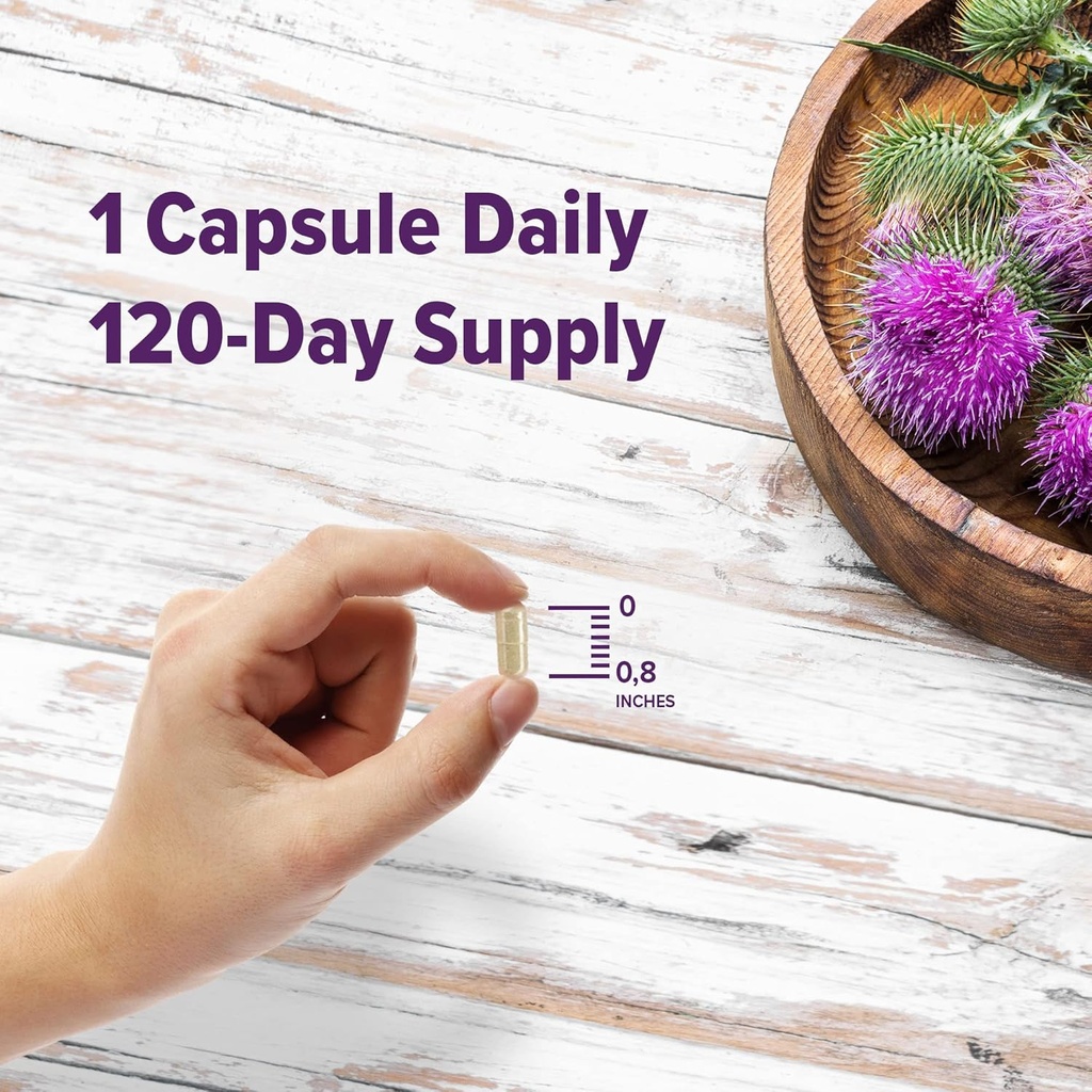 ORZAX Milk Thistle Plus with Dandelion and Artichoke 120 Vegatable Capsules and Elderberry Capsules 2000mg Sambucus, Bundle 6