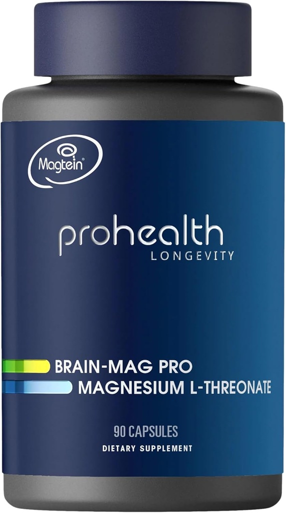 Magnesium L-Threonate Supplement (Magtein), 90 Capsules | Clinically Supported for Brain Health | Optimize Learning, Memory & Focus | 3rd Party Tested 2