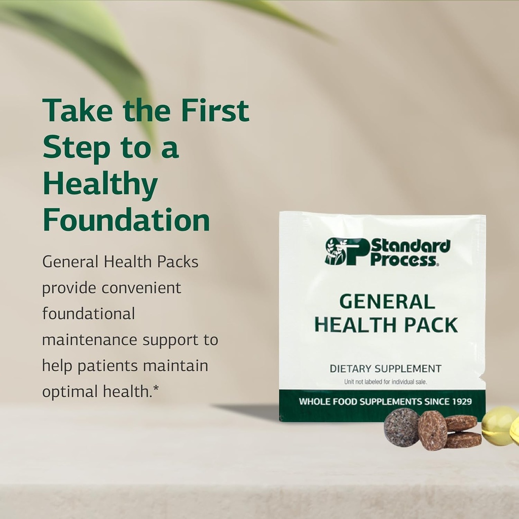 Standard Process General Health Pack - Daily Multivitamin & Mineral Supplement - Supports Foundational Health & Immune Function - 60 Packs 4