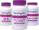 BariMelts Post-Bariatric Surgery Immunity Pack Bundle - Multivitamin with Iron, Calcium Citrate, and Vitamin D3 2