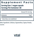 Vital Nutrients Melatonin 3mg | Vegan | Low-Dose Melatonin | Sleep Supplement to Support The Body's Natural Sleep Cycle* | Gluten, Dairy, Soy Free | 60 Capsules 3