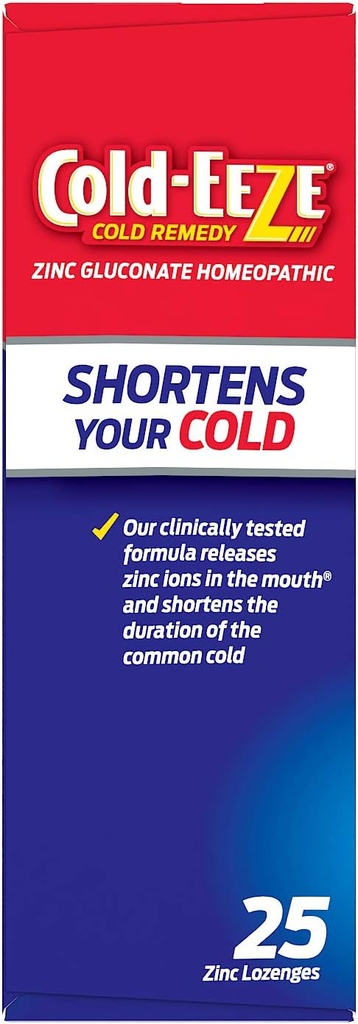 Cold-EEZE Natural Cherry Zinc Lozenges, Homeopathic Cold Remedy, Reduces Duration of the Common Cold, Sore Throat, Cough, Congestion and Post Nasal Drip, 25 Count 6
