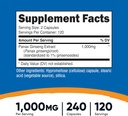 Nutricost Panax Ginseng 1000mg, 240 Capsules (2 Bottles) - Non GMO, Gluten Free, 120 Servings 3