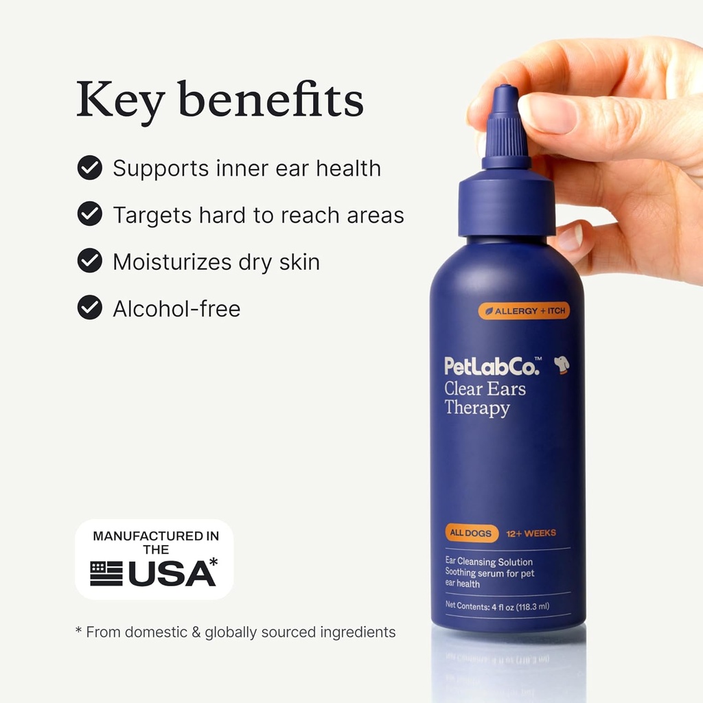 PetLab Co. - Dog Ear Yeast Bundle: Soft Chew Dog Probiotics for Gut Health, Yeast Production, Itchy Ears, Itchy Skin, Seasonal Allergies & Clear Ears Therapy Ear Cleaner for Dogs 5