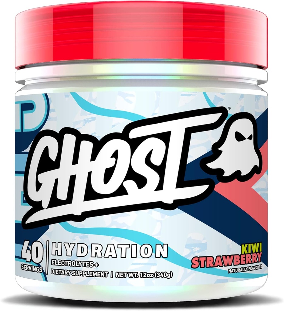 GHOST Hydration, Kiwi Strawberry, 40 Serv, Electrolyte Powder - Drink Mix Supplement with Magnesium, Potassium, Calcium, Vitamin C & Taurine for Energy & Endurance - Vegan, Free of Soy, Sugar & Gluten 2
