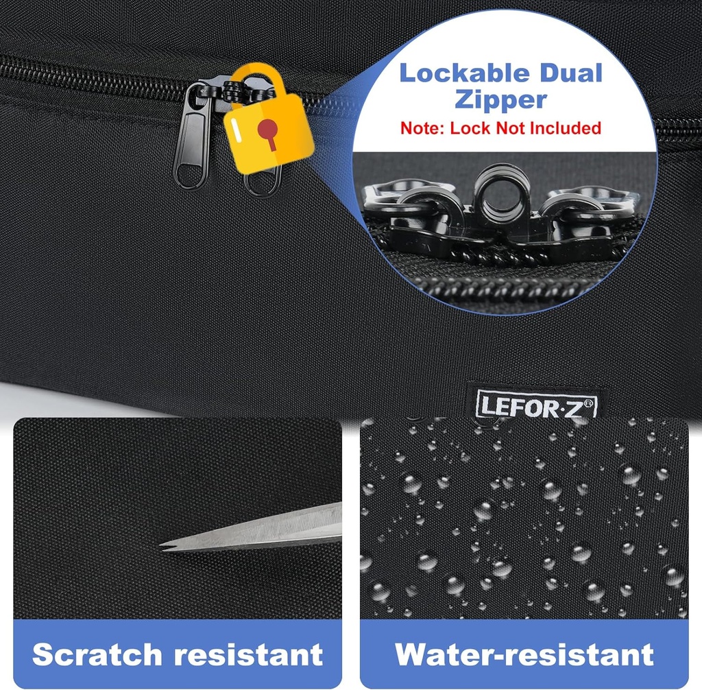 Medicine Storage Bag,Double Layers Pill Bottle Organizer Bag Empty with Lockable Zipper&Adjustable Divider,Medication Travel Carrying Bag for Pills,Vitamins,Medical Supplies 5