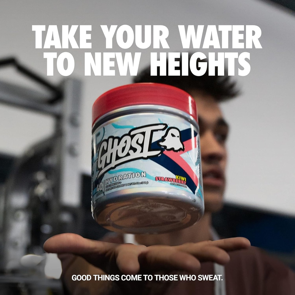 GHOST Hydration, Kiwi Strawberry, 40 Serv, Electrolyte Powder - Drink Mix Supplement with Magnesium, Potassium, Calcium, Vitamin C & Taurine for Energy & Endurance - Vegan, Free of Soy, Sugar & Gluten 3