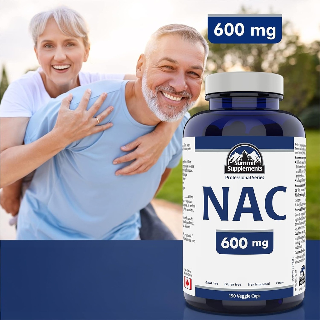 Summit Supplements - NAC Supplement 600mg, Nac n-Acetyl cysteine, Supports Antioxidant Glutathione Levels, Immune System Support, Liver Support - Product of Canada - 150 Capsules 3