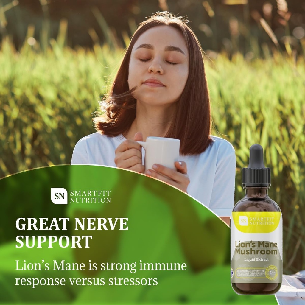 Lions Mane Extract - Lions Mane Tincture - Made in USA - Mushroom Supplement for Memory, Focus & Clarity - Daily Mushroom Supplement - 4 Fl oz. 4